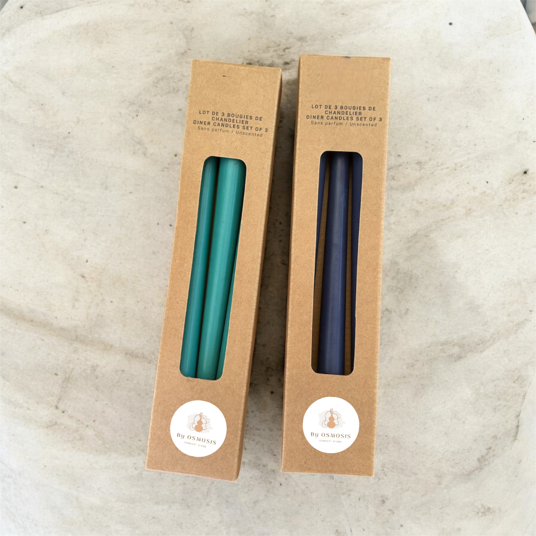 CANDELY - Lot de 3 bougies pour chandelier