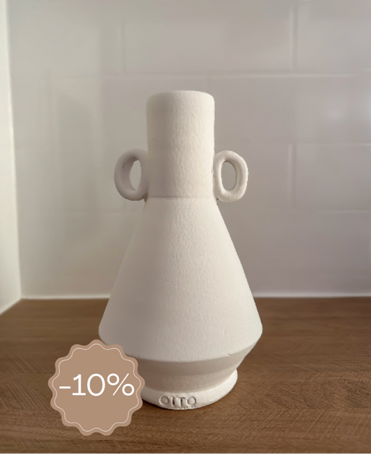 NAPOLÈS Blanc - Vase Tendance en Céramique "SOLDES -10%"