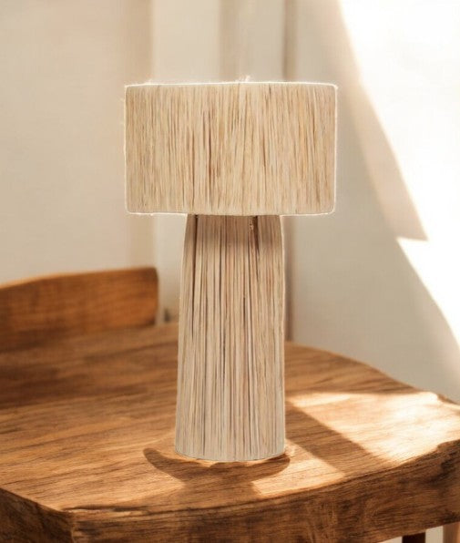 ROSY Naturel - Lampe à Poser Artisanal