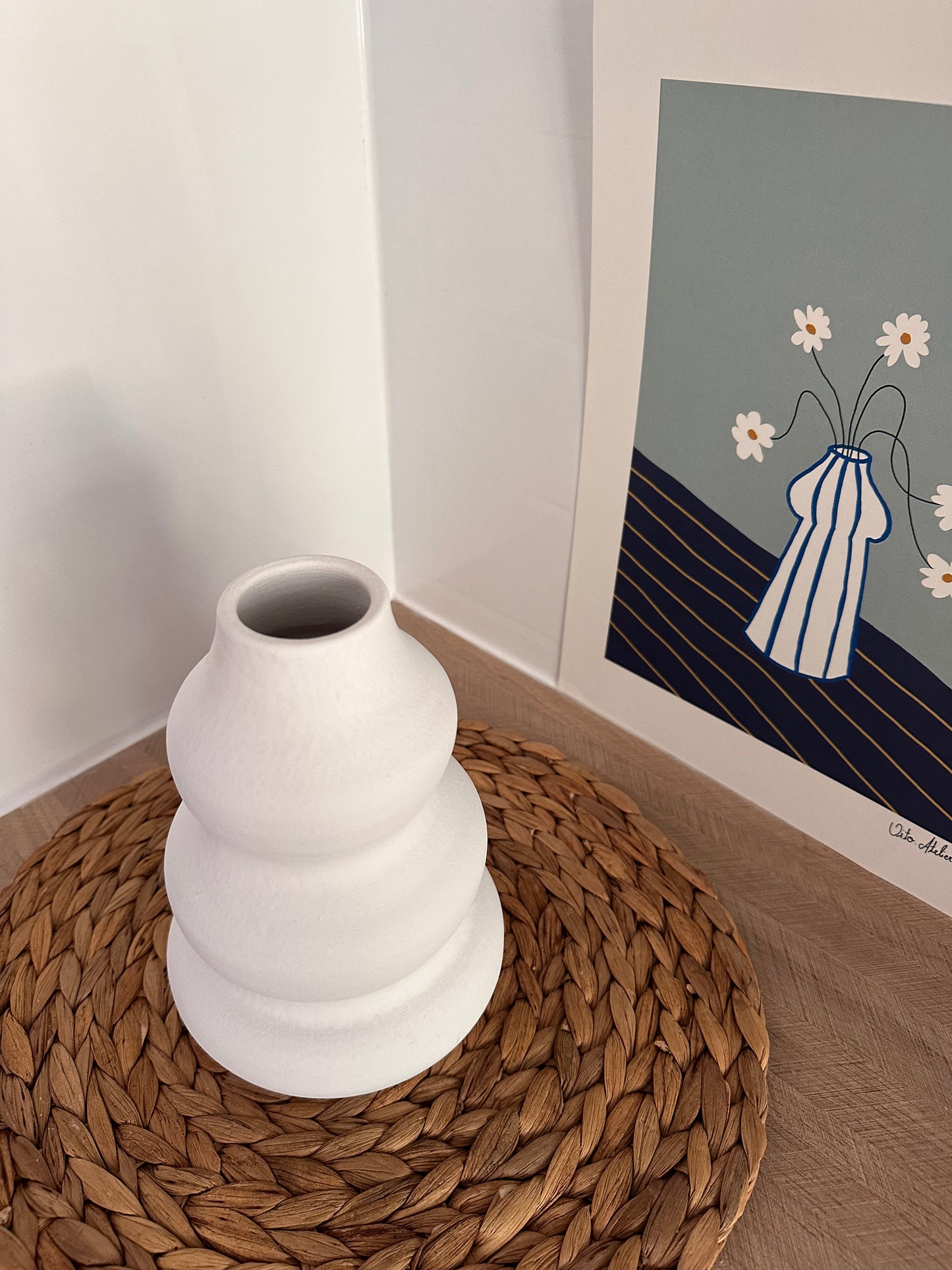 SIERRA Blanc - Vase Tendance en Céramique